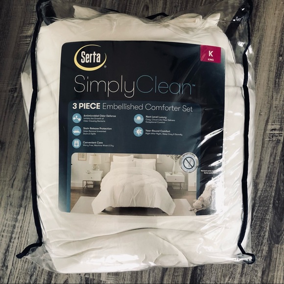 White King Size Simply Clean Comforter Set - Picture 12 of 14